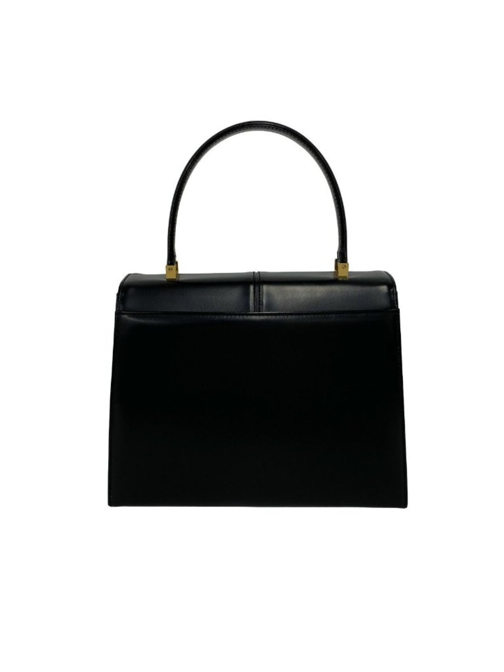 Saint Laurent Vintage YSL Logo Leather Handbag Black - Picture 3 of 10